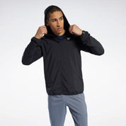 Reebok Mens Track Jacket Coat Large Black Solid