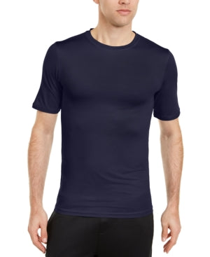 Club Room Mens Navy Blue Short Sleeve Rash Guard T Shirt Large