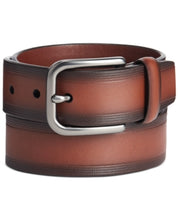 Perry Ellis Men's Faux Leather Embossed Casual Reversible Belt Black Brown 42