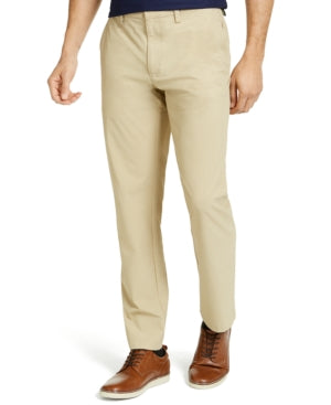 Club Room Men's Performance Straight Leg Pants Lt Beige 36 X 32
