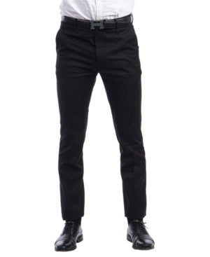 Sean Alexander Mens Skinny fit Dress Pants 40 / 36 Black Solid