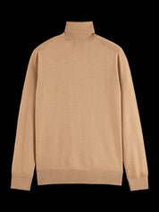 Scotch & Soda Men's Merino Wool Turtleneck Sweater XL Brown
