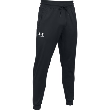 Under Armour Mens Track Suit Jogger Sweatpants Black White Large