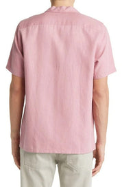 Ted Baker London Wesland Short Sleeve Button-Up Camp Shirt 4 / Large Pink