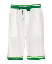 Dolce & Gabbana Mens Maiolica Print Popeline Jogging Shorts EU 46 US Small White
