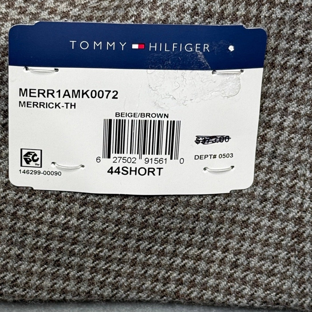 Tommy Hilfiger Mens Modern fit Wool Sport Coat Blazer 44 S Brown Check