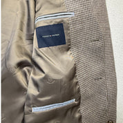 Tommy Hilfiger Mens Modern fit Wool Sport Coat Blazer 44 S Brown Check
