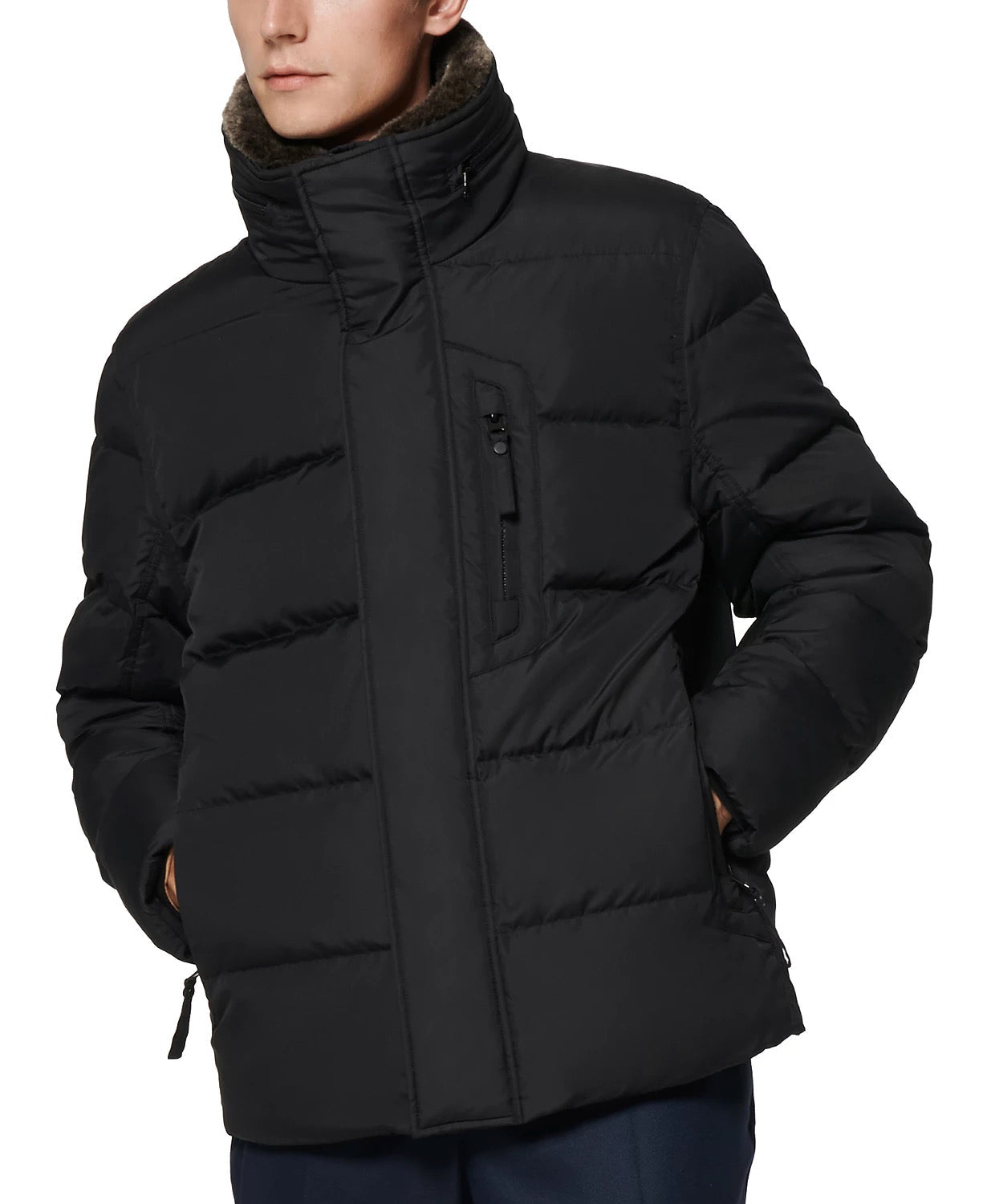 Andrew Marc Men's Horizon Water Resistant Down Jacket Black XL