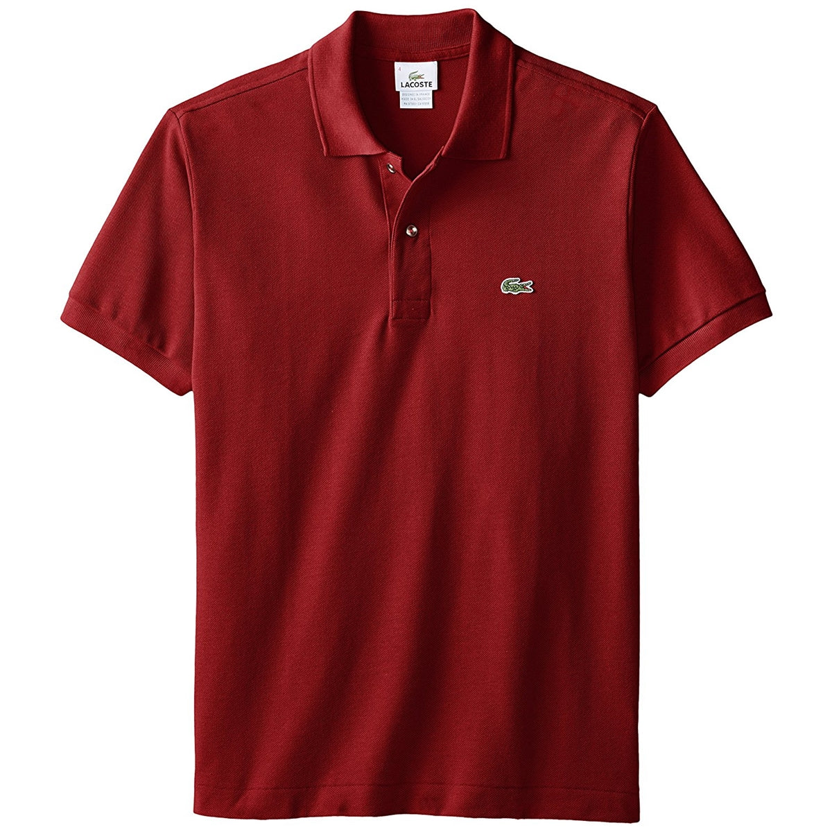 Lacoste Mens Classic Pique Polo Shirt Short Sleeve Knit  Red XS