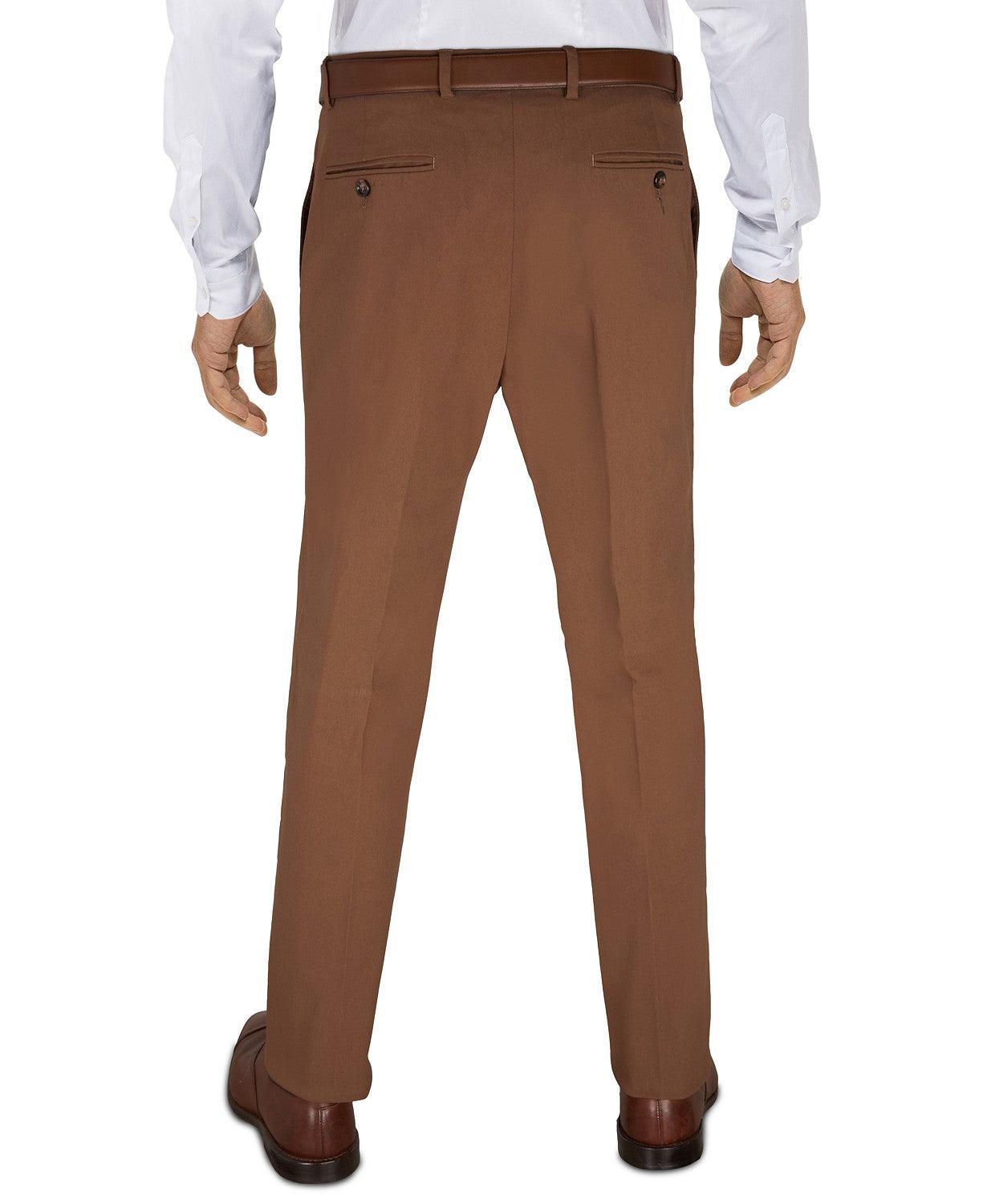 TOMMY HILFIGER Mens Modern Fit Stretch Comfort Pants Brown 38 x 32