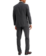 Andrew Marc Mens Slim fit 2 Piece Suit 38 R / 31 Waist Charcoal Grey Stretch