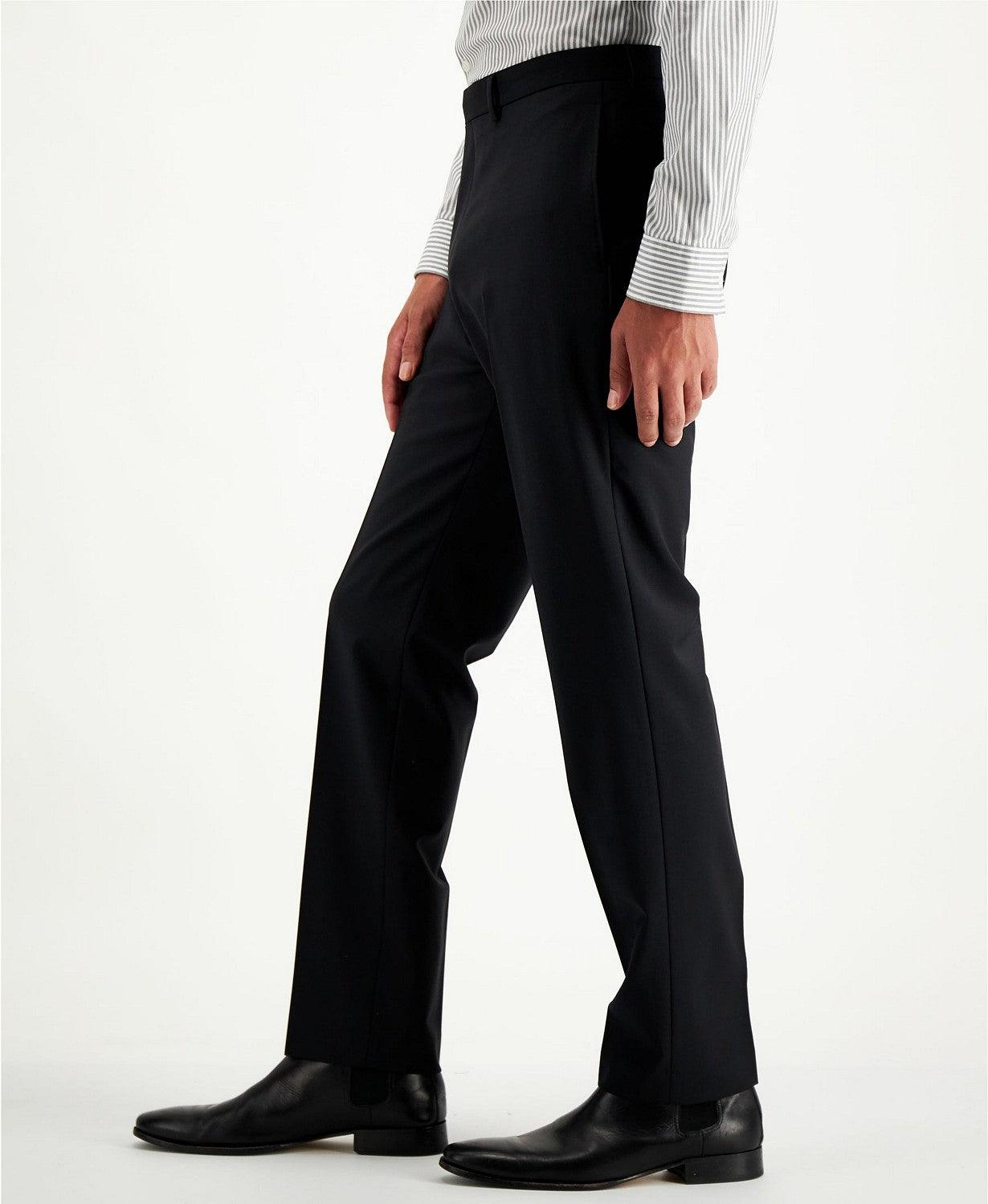 Calvin Klein Men's Slim Fit 2-Piece Wool Suit 42S / 35 x 30 Black