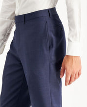 Calvin Klein Mens Slim Fit Infinite Stretch Suit 44S 37 x 30 Blue Grey Flat Pant