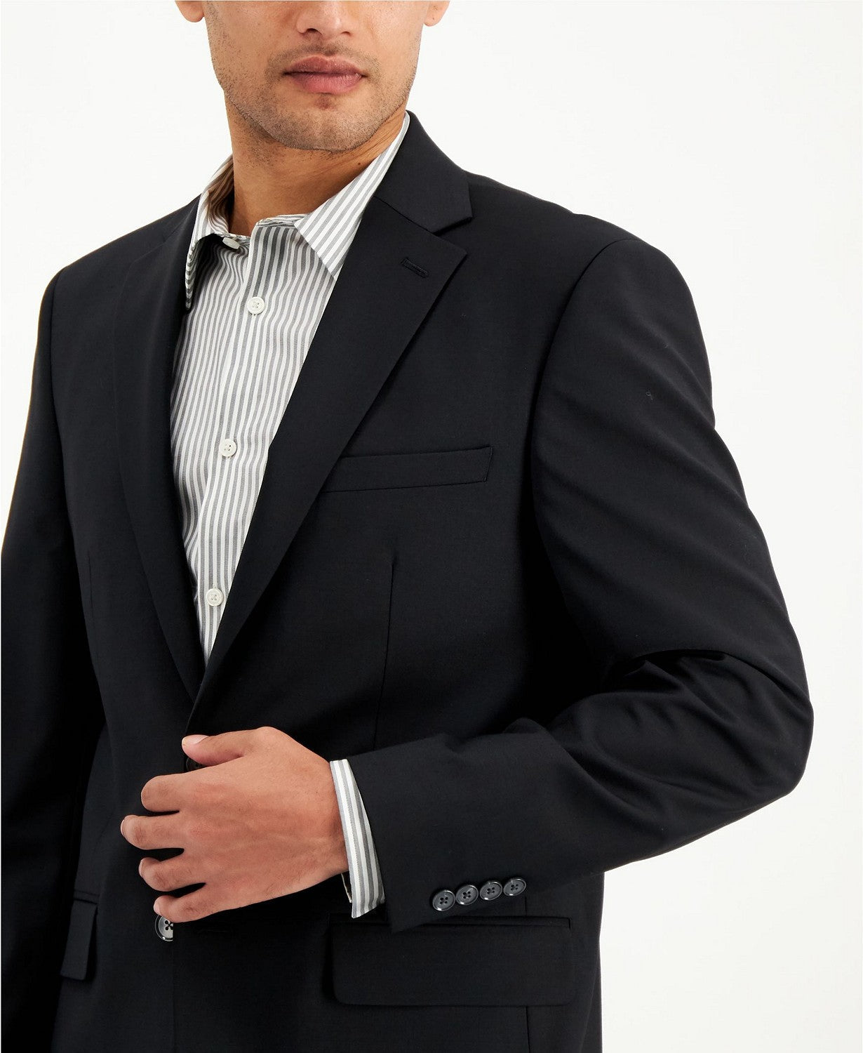 Calvin Klein Slim Fit Infinite Stretch Suit 38R / 32 x 32 Black Flat Pant