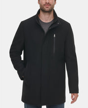 Calvin Klein Men's Slim Fit Coat Overcoat 2XL XXL Black Wool Blend