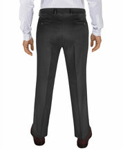 Van Heusen Mens Slim fit 2 Piece Suit 46 L  / 39 Waist Black Herringbone Stretch