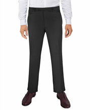 Van Heusen Mens Slim fit 2 Piece Suit 46 L  / 39 Waist Black Herringbone Stretch