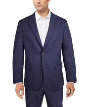 Alfani Mens Classic fit Suit Jacket Blazer 46 R Navy Blue Solid Stretch