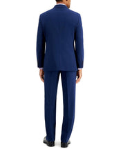 Nautica Mens Modern fit 2 Piece Suit 42 R / 36 Waist Blue Solid Stretch