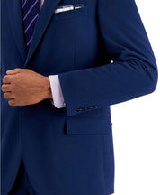 Nautica Mens Modern fit 2 Piece Suit 42 R / 36 Waist Blue Solid Stretch