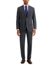Nautica Mens Modern fit 2 Piece Suit 40 R / 34 Waist Charcoal Grey Solid Stretch
