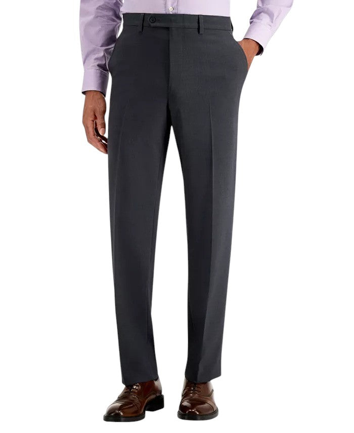 Nautica Mens Modern fit 2 Piece Suit 40 R / 34 Waist Charcoal Grey Solid Stretch