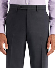 Nautica Mens Modern fit 2 Piece Suit 40 R / 34 Waist Charcoal Grey Solid Stretch