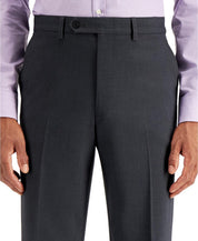 Nautica Mens Modern fit 2 Piece Suit 42 L / 36 Waist Charcoal Grey Solid Stretch