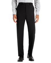 Nautica Mens Modern fit 2 Piece Suit 48 R / 43 Waist Black Solid Stretch