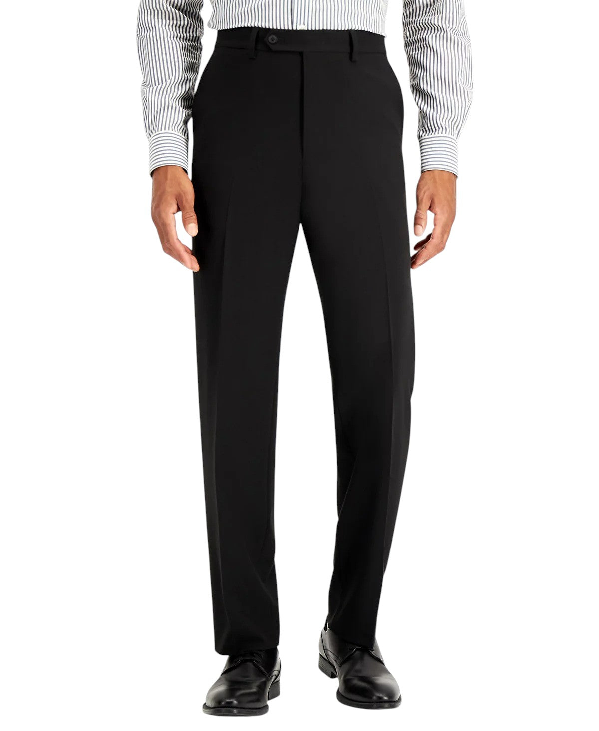 Nautica Mens Modern fit 2 Piece Suit 54 R / 49 Waist Black Solid Stretch