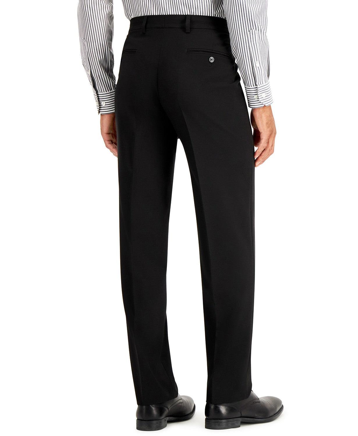 Nautica Mens Modern fit 2 Piece Suit 36 S / 30 Waist Black Solid Stretch