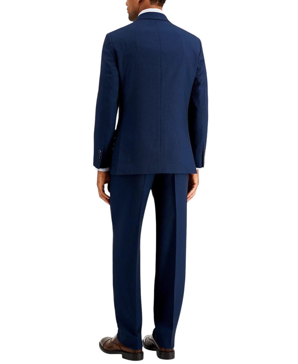 Nautica Mens Modern fit 2 Piece Suit 36 R / 30 Waist Navy Blue Birdseye