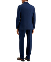 Nautica Mens Modern fit 2 Piece Suit 42 L / 36 Waist Navy Blue Birdseye