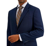 Nautica Mens Modern fit 2 Piece Suit 44 R / 38 Waist Navy Blue Birdseye Stretch