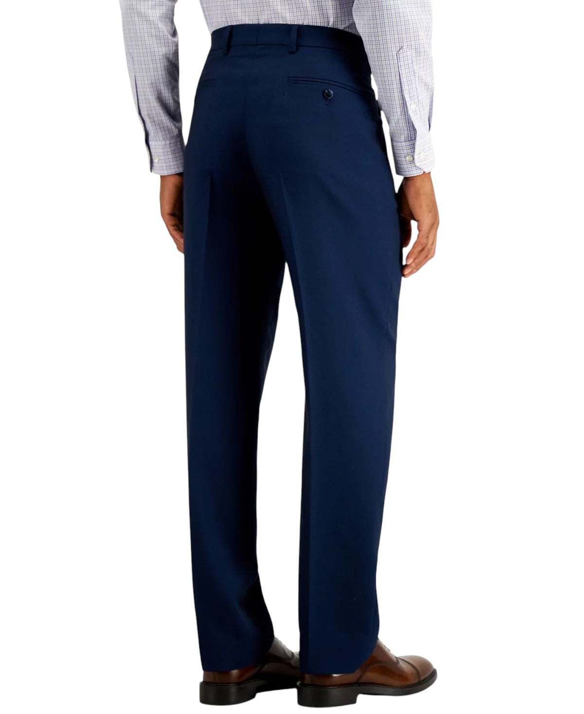 Nautica Mens Modern fit 2 Piece Suit 36 R / 30 Waist Navy Blue Birdseye