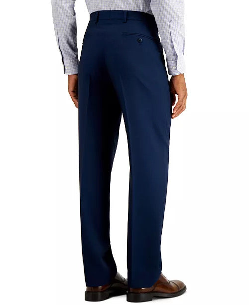 Nautica Mens Modern fit 2 Piece Suit 36 S / 30 Waist Blue Birdseye Stretch