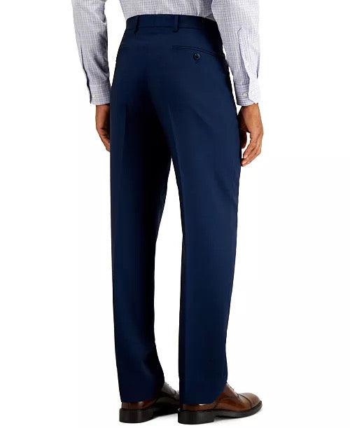 Nautica Mens Modern fit 2 Piece Suit 44 R / 38 Waist Navy Birdseye Blue Stretch