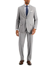Nautica Mens Modern fit 2 Piece Suit 42 L / 36 Waist Light Grey Solid Stretch