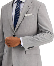 Nautica Mens Modern fit 2 Piece Suit 40 R / 34 Waist Light Grey Solid Stretch