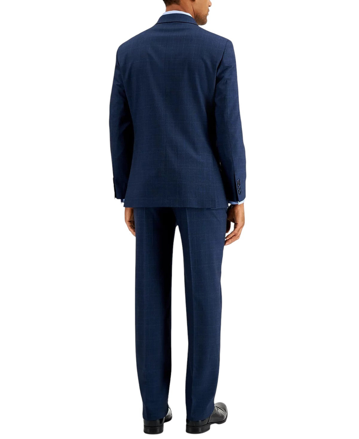 Nautica Mens Modern Fit Suit Jacket 42 Regular Blue Plaid NA00055GAFF