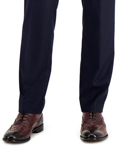 Kenneth Cole Mens Slim fit Dress Pants 30 / 32 Navy Blue Solid Stretch