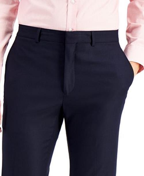 Kenneth Cole Mens Slim fit Dress Pants 30 / 30 Blue Solid