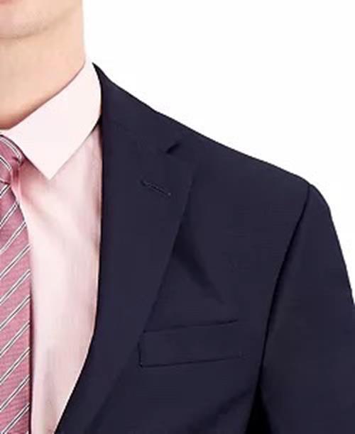 Kenneth Cole Mens Slim fit Suit Jacket Blazer 40 R Navy Blue Solid