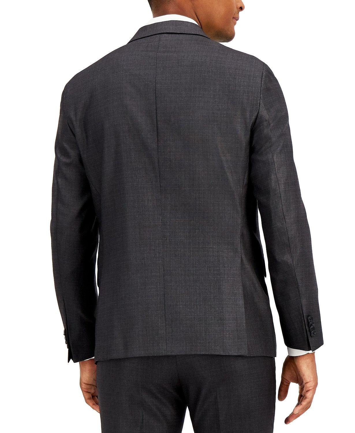 Kenneth Cole Reaction Men's Slim-Fit Big and Tall Suit Grey 46XL / 37 x 32