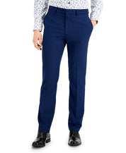 Kenneth Cole Mens Slim fit Dress Pants 38 / 32 Blue Solid Stretch
