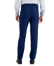 Kenneth Cole Mens Slim fit Dress Pants 30 / 30 Navy Blue Solid Stretch