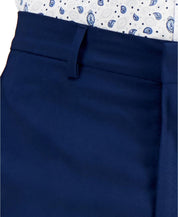 Kenneth Cole Mens Slim fit Dress Pants 38 / 32 Blue Solid Stretch