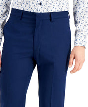 Kenneth Cole Mens Slim fit Dress Pants 38 / 32 Blue Solid Stretch
