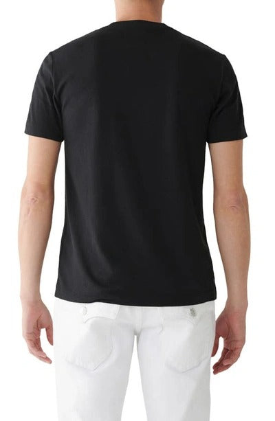 True Religion Brand Jeans Mens Arch Box Logo Graphic T Shirt Small Jet Black