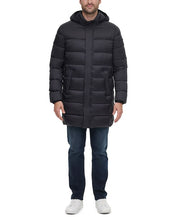 Calvin Klein Mens Long Hooded Puffer Jacket Black Medium